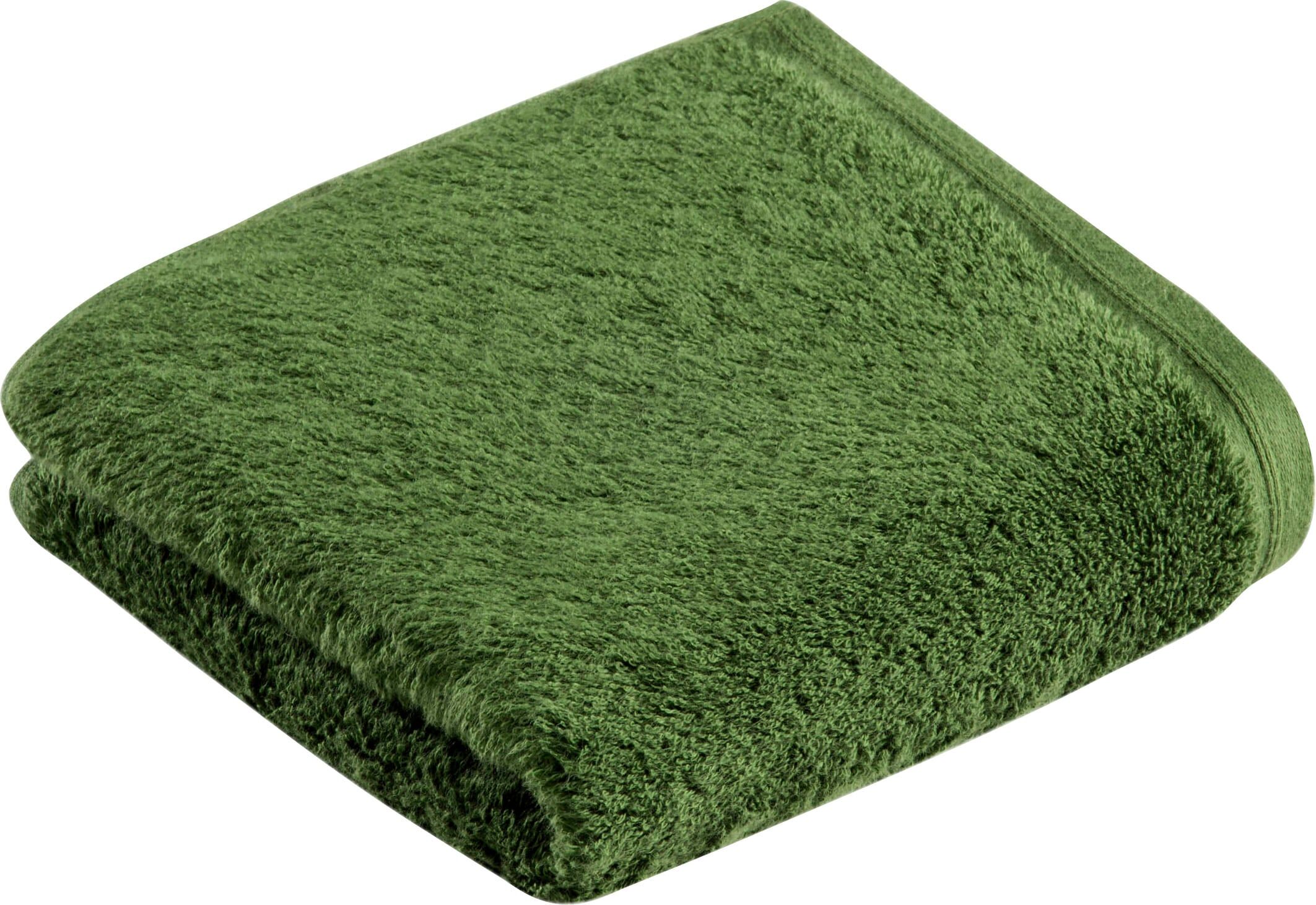 Gaestehandtuecher VOSSEN "Vegan Life", grün (clover), B:40cm L:60cm, Webfrottier, Obermaterial: 100% Baumwolle, Handtücher, Gaestehandtuecher, im Set, 100% vegan clover B/L: 40cmx60cm, 1 Stk., Webfrottier