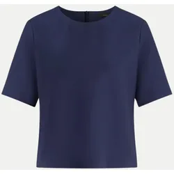 Blusenshirt aus Viskose-Crêpe Blau 40