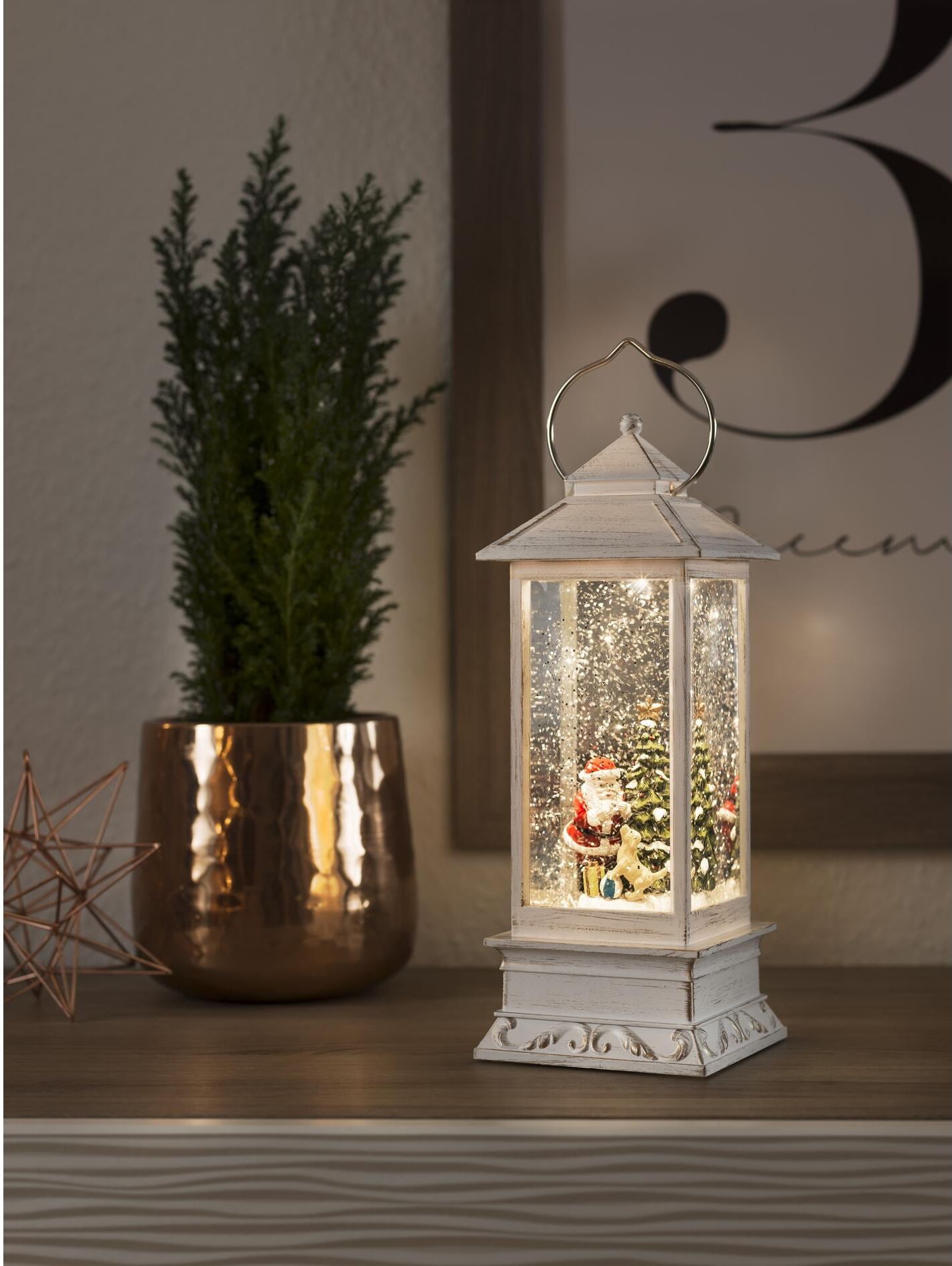KONSTSMIDE LED Laterne, weiss (weiß), H: 27,5cm, Leuchten, LED Laterne weiß H: 27,5cm