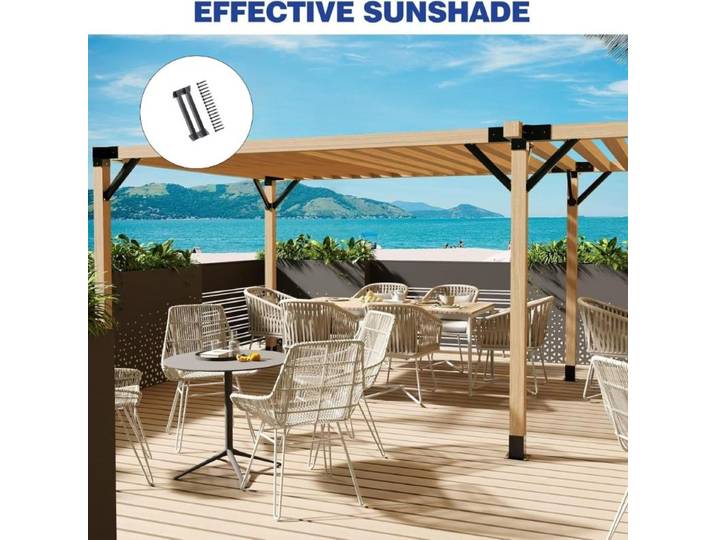 Support gazébo réglable 652F, 2 pièces, tige Support, Angles 45 degrés