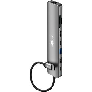 Goobay Dockingstation Slim 8-Port 79148, 100 Watt, HDMI, LAN, USB-C 3.0