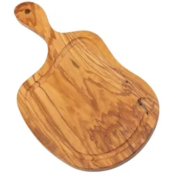 Natura Punto Steak-Brett mit Saftrille, 30 x 20 cm, Olivenholz, Schneidebrett, Braun