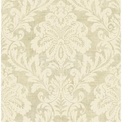 Seabrook Designs Shimmer Damask Unpasted Wallpaper