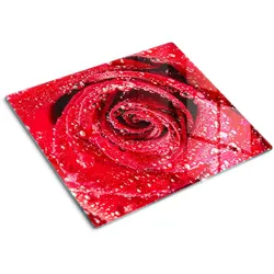 GLASPLATTE 60x52 cm Rosenwassertropfen
