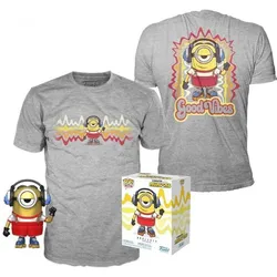Funko MINIONS - POP N° 902 Roller Skating Stuart METALLIC SE + T-Shirt - M
