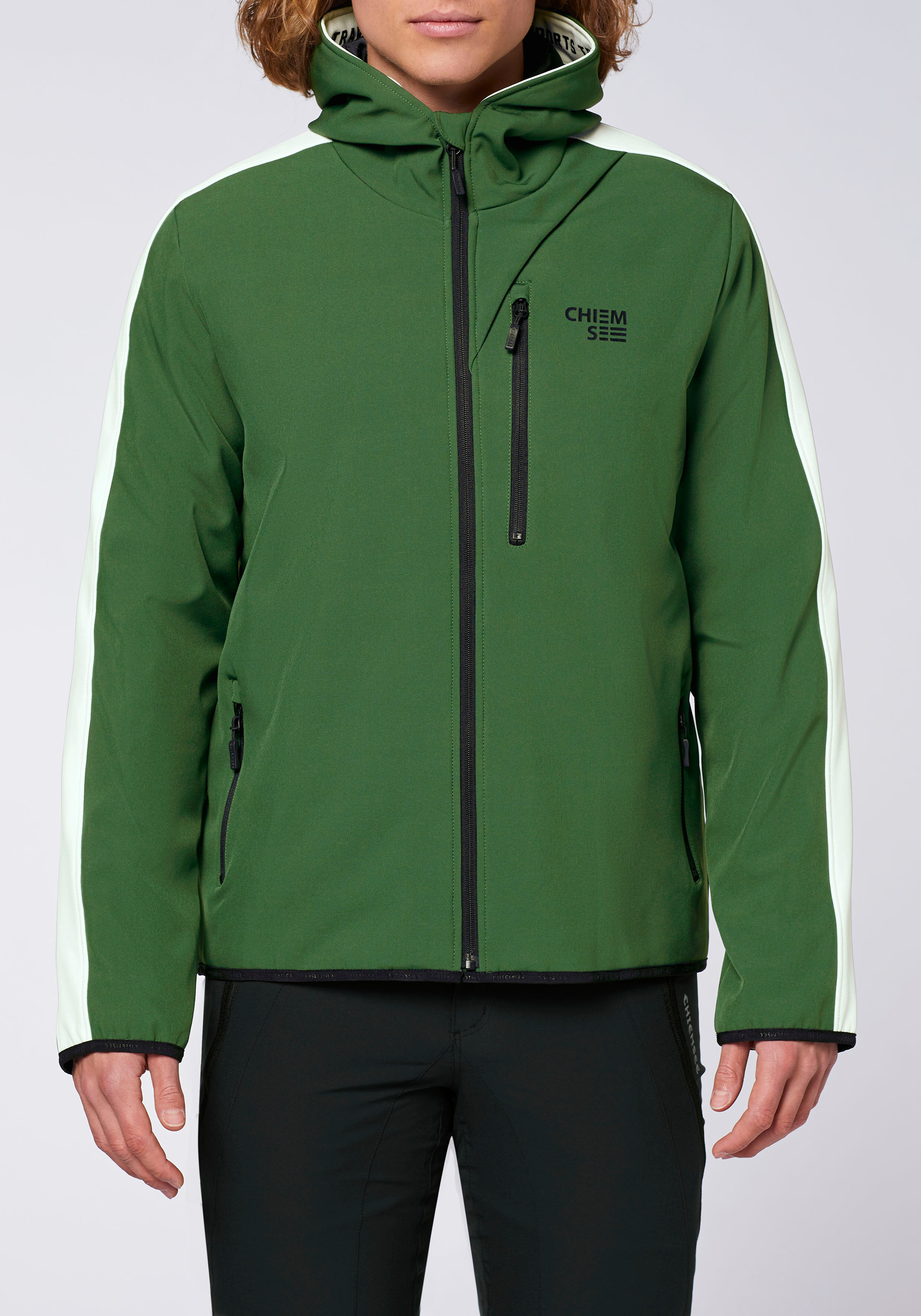 Softshelljacke CHIEMSEE, Herren, Gr. S (44/46), grün (kombu grün), 95% Polyester, 5% Elasthan, Jacken Softshelljacke