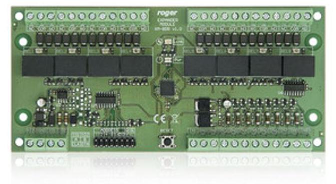 ROGER MCX8-BRD I/O-Expander, 8 EOL-Eingänge, 8 Relaisausgänge, 12 V DC
