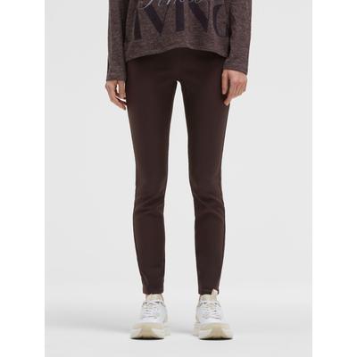 Jeansjeggings SOCCX, Damen, Gr. 28, braun, Web, Material: 76% Viskose, 21% Polyamid, 3% Elasthan, Beschichtung: Polyurethan, unifarben, skinny fit, Jeans, mit Elastikbund