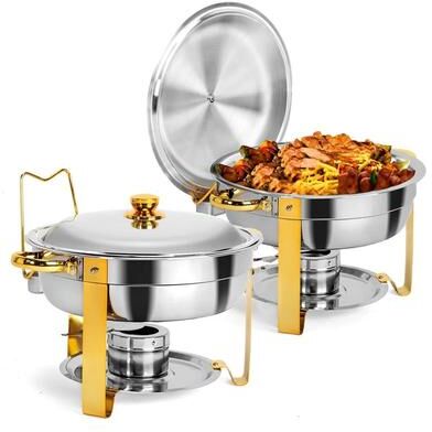 5 QT Stainless Steel Round Chafing Dish
