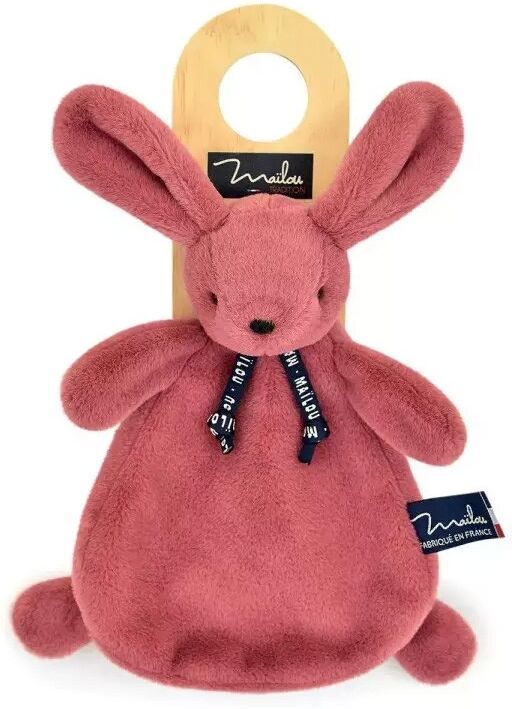 Doudou Lapin Dorlotin bois de rose - Maïlou Tradition