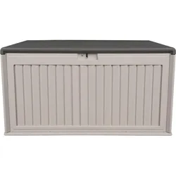 Kissenbox WESTMANN "Kunststoff-Gartenbox Alba 380l, Creme", creme, B:128cm H:64cm T:63cm, Kunststoff, Polypropylen, Aufbewahrungsboxen, 63x128x64cm, kann auch als Sitzbank verwendet werden