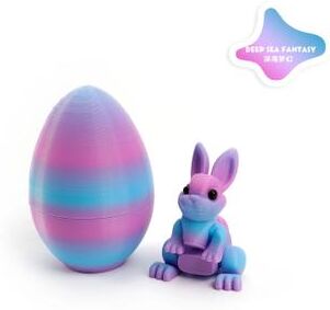 Uplift Essentials 3D Printed Rabbit Egg Ornament   High Tech Easter Desktop Decor style 6