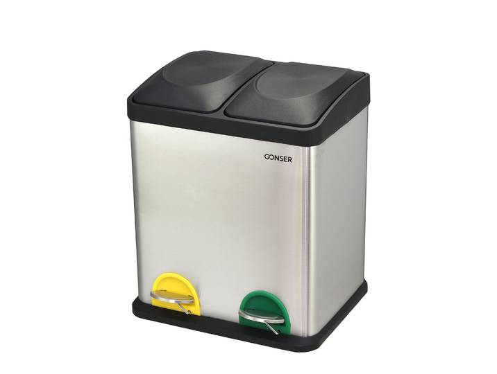 Abfalleimer 2 Fächer 30L