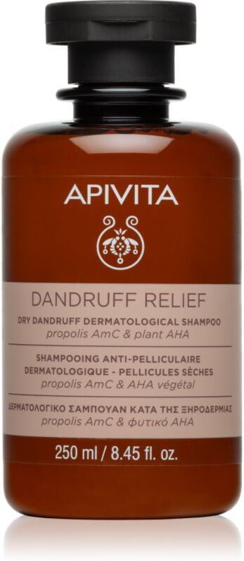 Apivita Dandruff Relief Dry Dandruff Dermatological Shampoo shampoing antipelliculaire pour cuir chevelu sec avec démangeaisons 250 ml