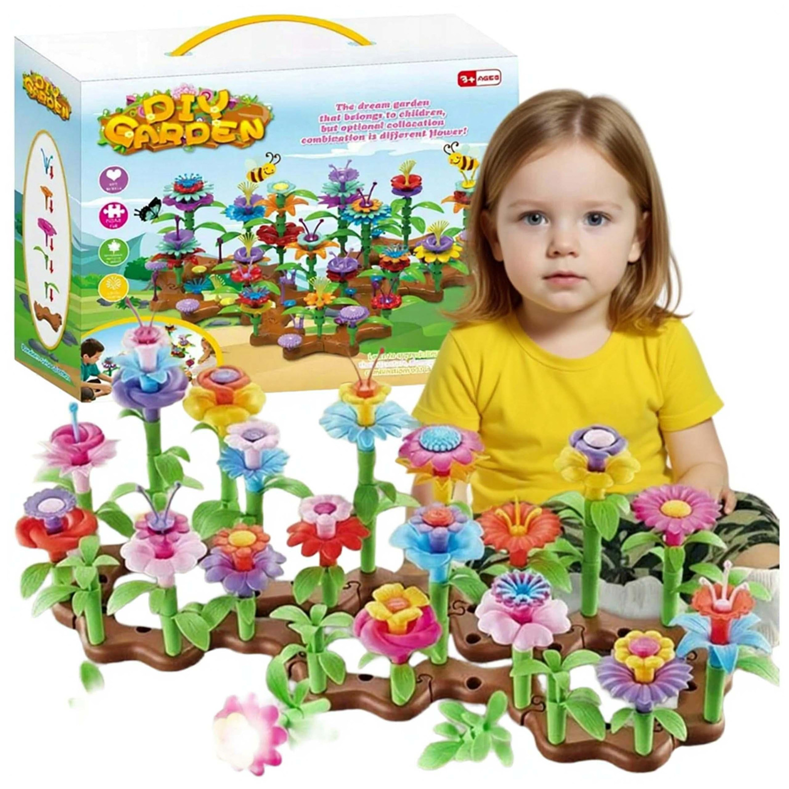 ABC BETTER TOYS Constructiespeelgoed Bloemen - 148 stuks