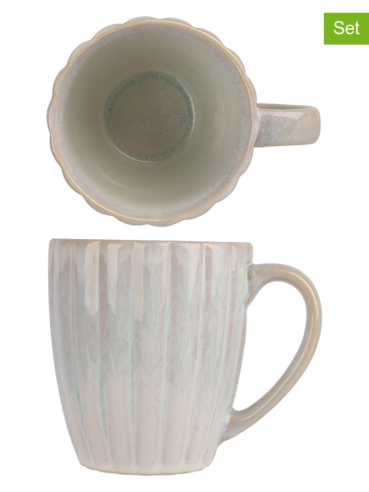 Cosy&Trendy 2er-Set: Kaffeetassen "Astera Pure" in Weiß - 350 ml - onesize