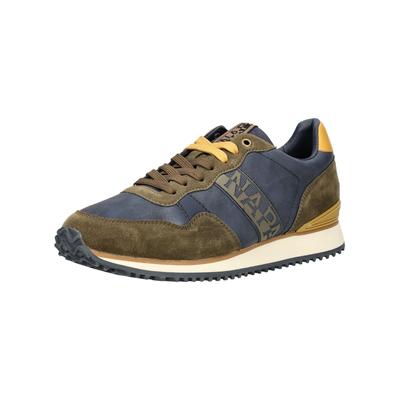 Sneaker NAPAPIJRI "Napapijri Sneaker Lederimitat/Textil", Herren, Gr. 41, blau (braun, blau), Lederimitat, Textil, Schuhe Sneaker