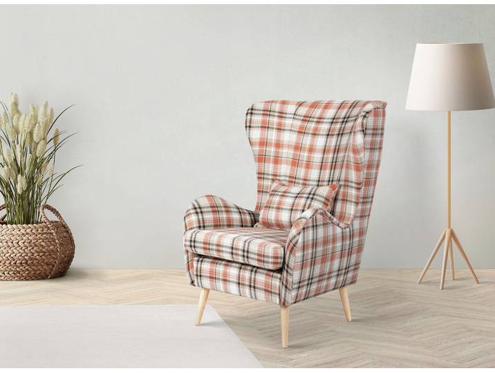 Sessel HOME AFFAIRE Charles Ohrensessel , beige, B:78cm H:118cm T:94cm, 100% Polyester, Sessel, Sessel, gross und gemütlich in modernem Design