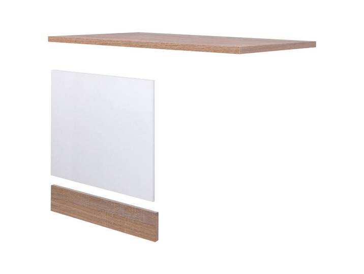 FlexWell Geschirrspülerfront, Weiß, Sonoma Eiche, 110x85x60 cm, Made in Germany, Küchen, Küchenmöbel, Küchenschränke, Geräteumbauschränke