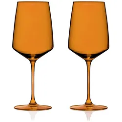 Viski Reserve Nouveau wijnglas - Kristal - 650ml - 2 stuks - Amber (11265), Weingläser, Orange