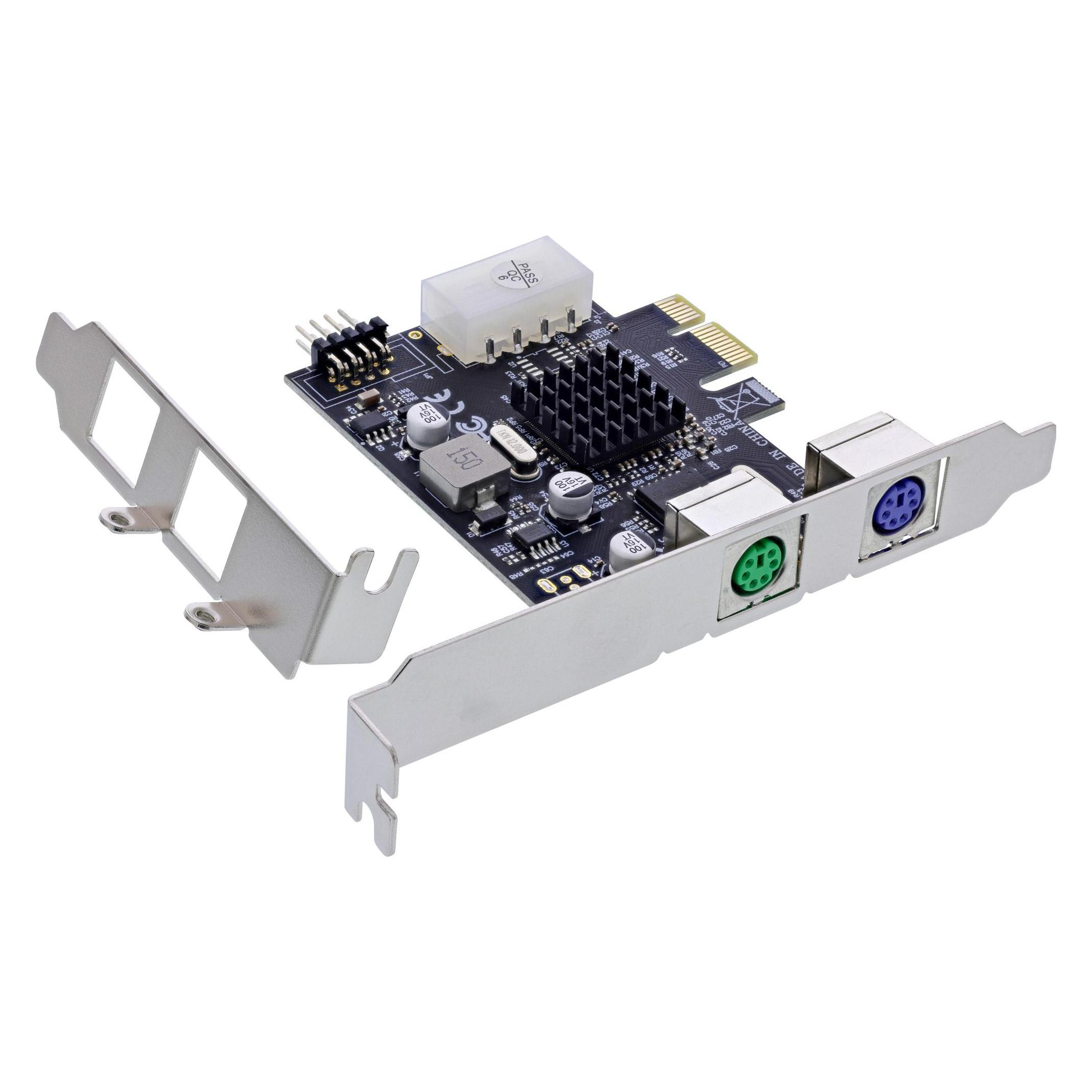 InLine Schnittstellenkarte, 2x PS/2, USB-Pfostenstecker, PCIe (PCI-Express) (76620P)