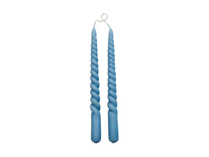 Lene Bjerre Bougie torsadée Twisted 25 cm Lot de 2 F. Blue