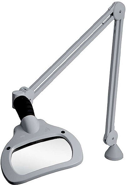 Candeeiro de acréscimo Wave LED com 5acréscimos: Lupa tridimensional ideal para trabalhos com objetos delicados