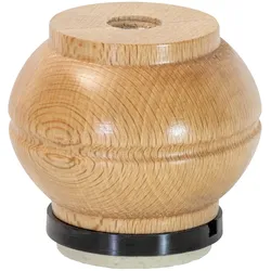 WAGNER Möbelbein BUCHE Holz Kugel - Ø 75 x 55 mm, natur, QuickClick® Filzgleiter Ø 50 mm, Gewinde Ø 10 mm - 12700601