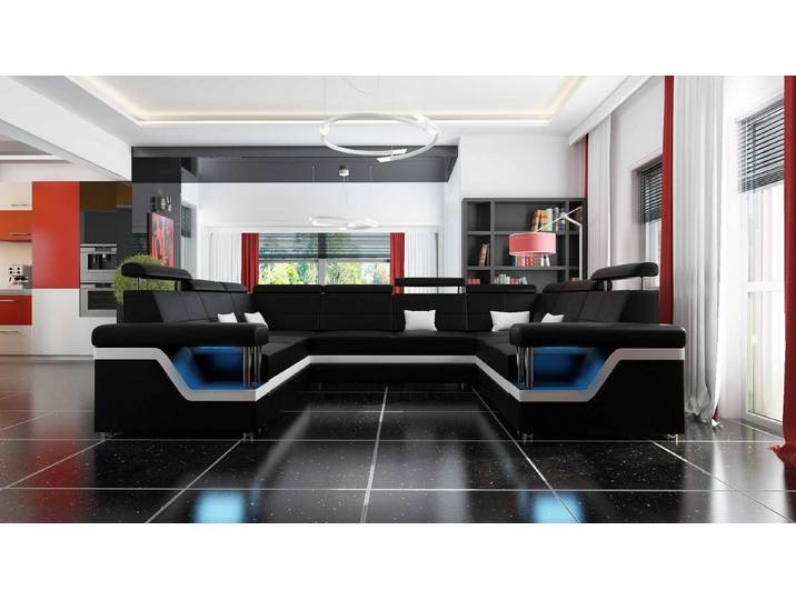 Xlmoebel Wohnlandschaft Ecksofa Hamburg U-Form mit hochwertigem Polster in zeitlosem Design, Wohnlandschaft, Hergestellt in Europa