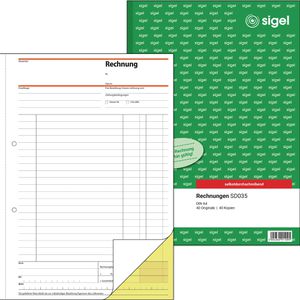 Sigel Rechnungsbuch SD035, A4, selbstdurchschreibend, 2 x 40 Blatt