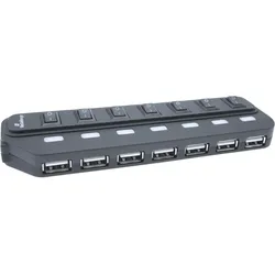 MediaRange USB-Hub 7-fach schwarz