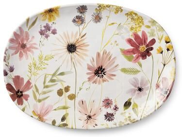 "Certified International Wildflowers Oval Platter 16"" x 12"" - 16.00""L x 12.00""W x 1.13""H"