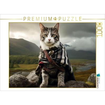 CALVENDO Puzzle Ein Motiv aus dem Kalender 'Schottische Katzenhelden' | 1000 Teile Lege-Größe 64x48cm Foto-Puzzle für glückliche Stunden