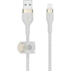 Belkin BoostCharge Pro Flex USB-A Kabel mit Lightning Connector (1 m, weiß)