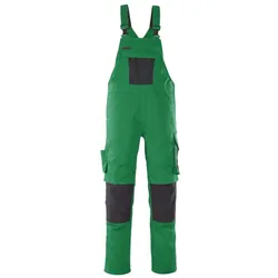 MASCOT Leipzig Latzhose mit Knietaschen UNIQUE Grün / Schwarz 42 - 12069-203-0309-82C42 - Grün / Schwarz