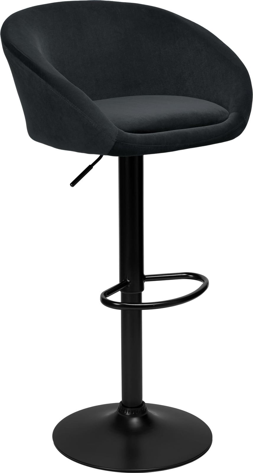 Hoker Paterson barstoel zwart velvet