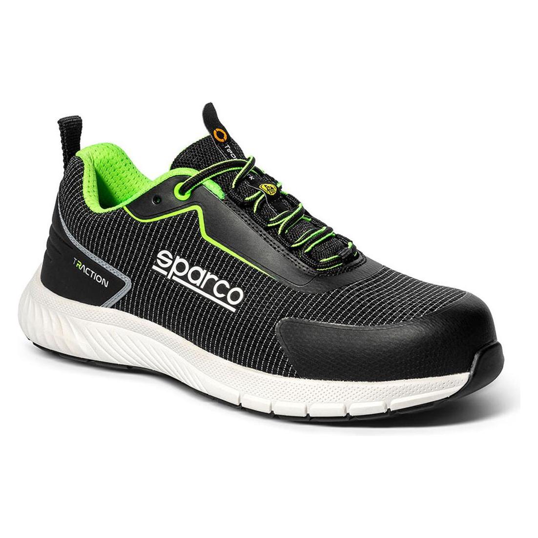 Sparco Sicherheits-Schuhe traction yuki, esd s1ps sr fo hro Schwarz (44) (TRACTION YUKI NRBI NOIR)