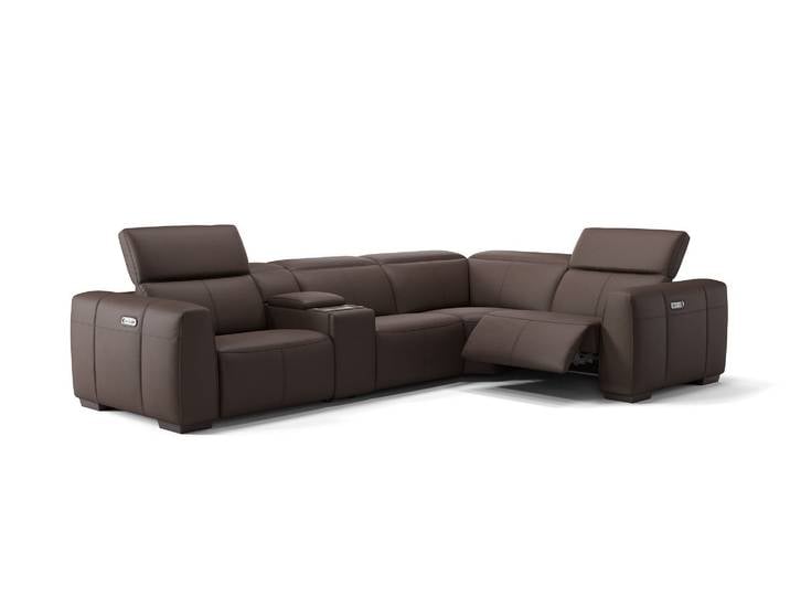 Leder Ecksofa MILLESIMO + Sitzheizung Eckcouch Wohnlandschaft