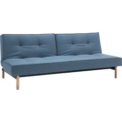 Schlafsofa INNOVATION LIVING TM "Splitback, Schlafsofa, 3-Sitzer, Gästebett", blau (lightblau), B:210cm H:79cm T:96cm, Fiilzoptik (100% Polyester), Sofas, Schlafsofa, Schlaffunktion, stylisch, komfortabel und bequem, Mehrfunktionssofa