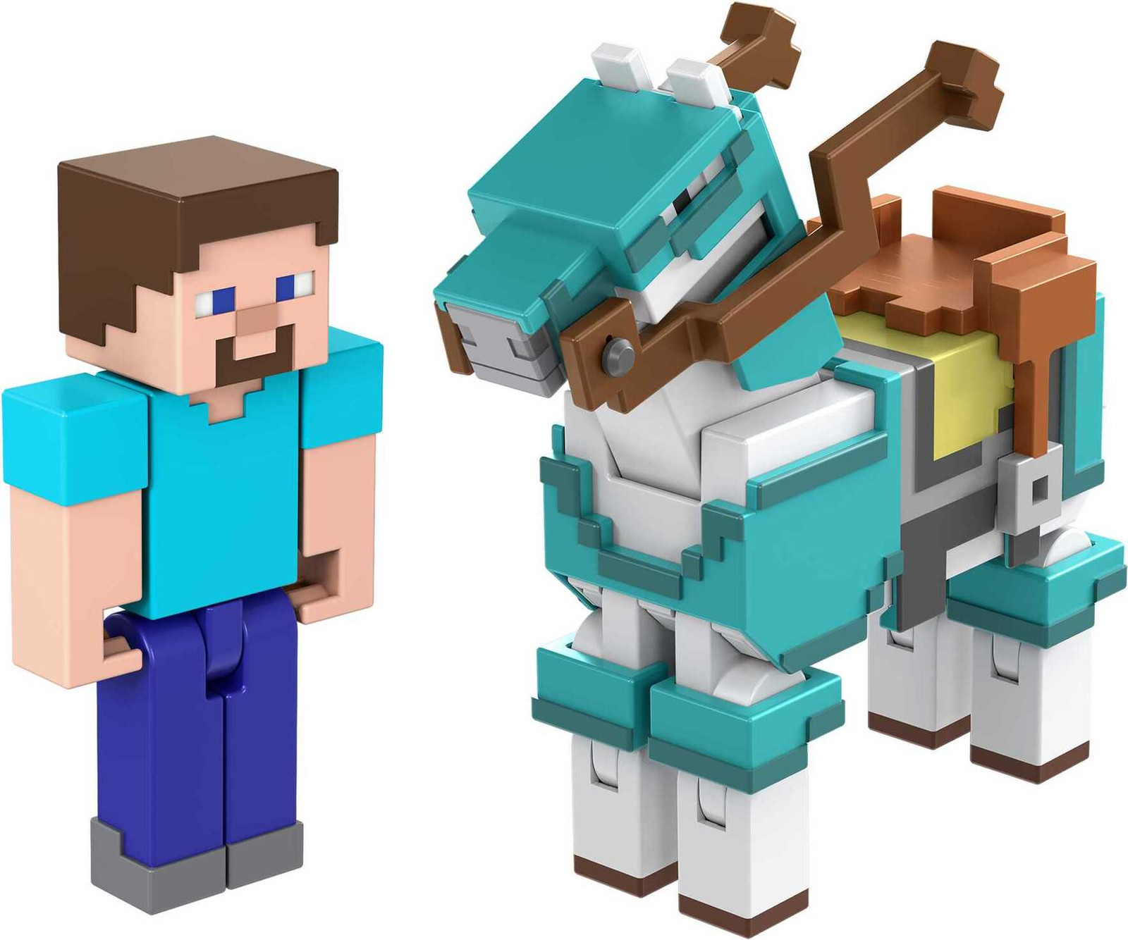 Minecraft De gepantserde paard en Steve