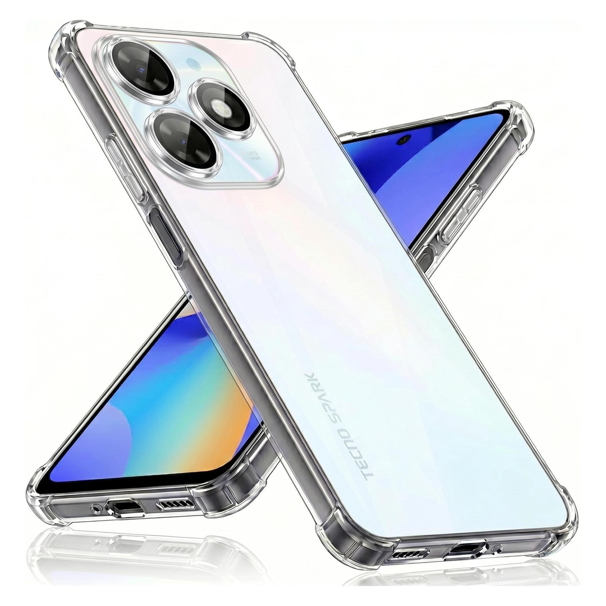 Techsuit - Shockproof Clear Silicone - Tecno Spark 20 - Clear (Tecno Spark 20 Pro) (56360391)