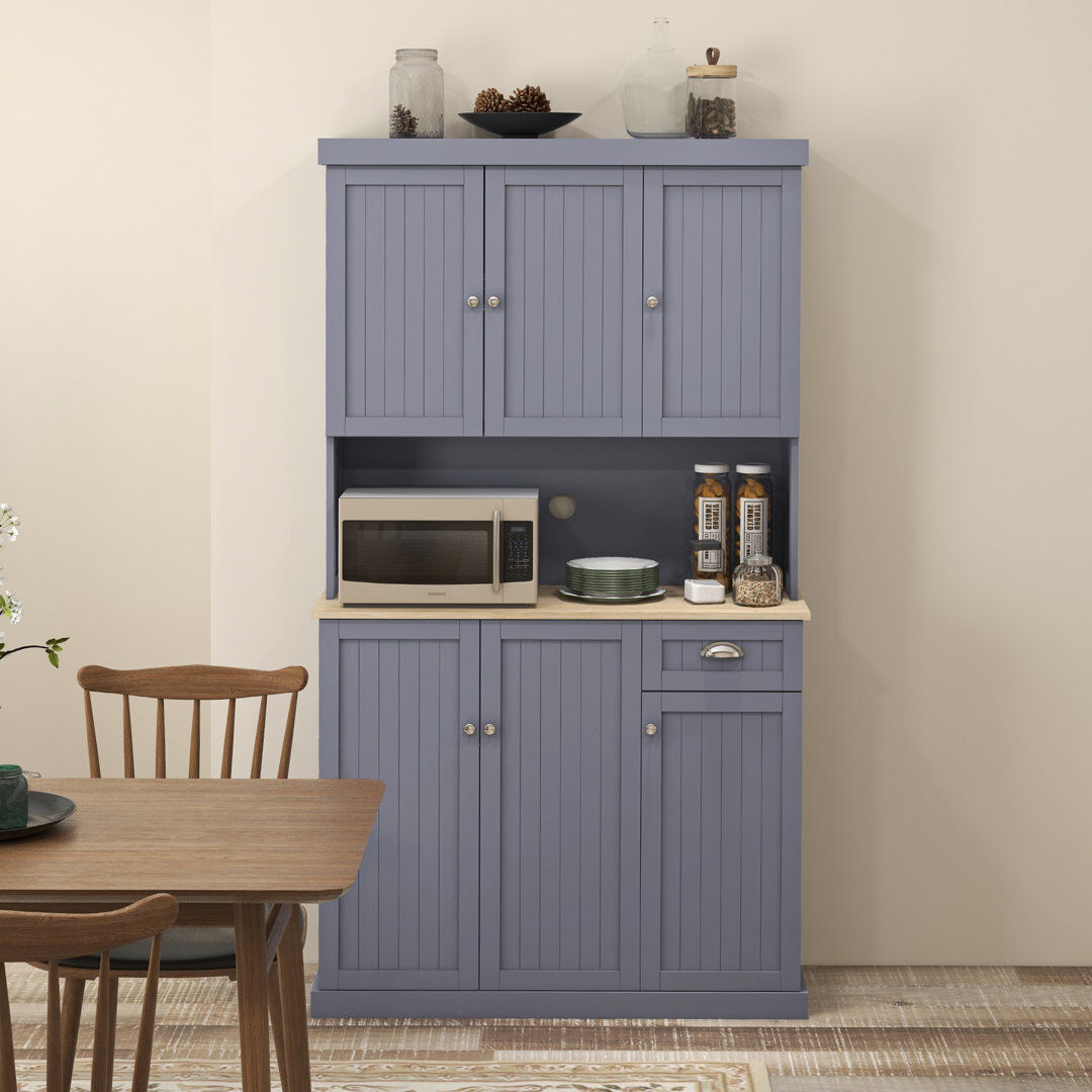 Lark Manor Kitchen Tall Cabinet Laminated;Electroplated 101cm W X 180cm H X 39cm D