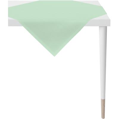 Mitteldecke APELT "4362 RIPS UNI", grün (mint), B:100cm L:100cm, Baumwolle, Polyester, Tischdecken, Mitteldecke, Wasser- und Schmutzabweisend