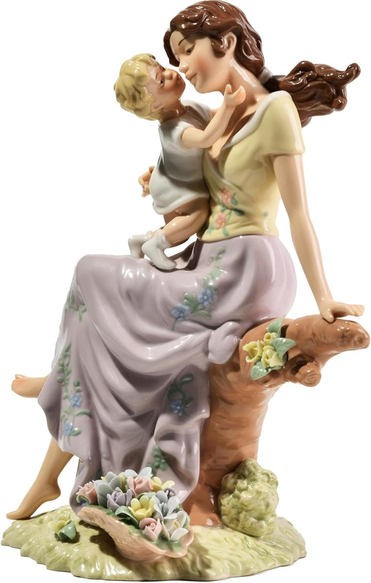 Handgemaakt glanzend porseleinen beeldje Liefde tonen Decoratie sculptuur Hoogte: 28 cm