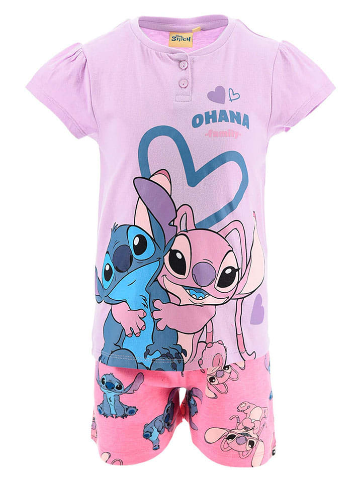 Lilo & Stitch Pyjama "Lilo und Stitch" in Lila/ Rosa - 110