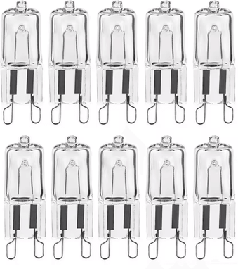 Inspire Picks 10 Pack G9 Halogen Light Bulbs 25W 40W 60W 220V High Temperature Resistant Replacement Lamps 25w