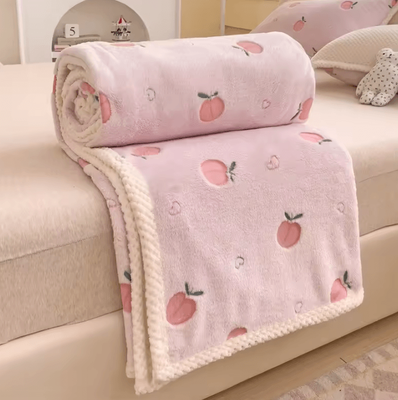 Inspire Curations Soft Coral Fleece Multifunctional Nap Blanket pink other