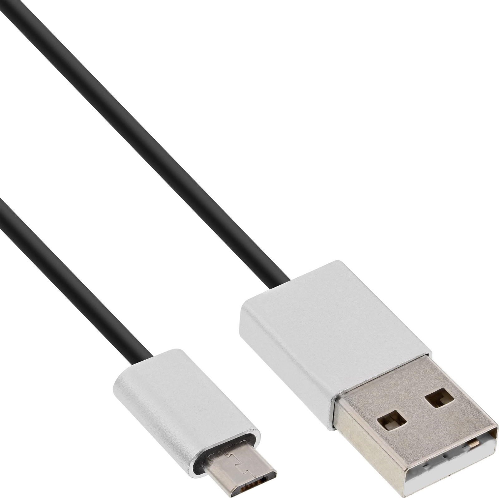 InLine USB A naar Micro-USB B kabel, 2 meter, zwart