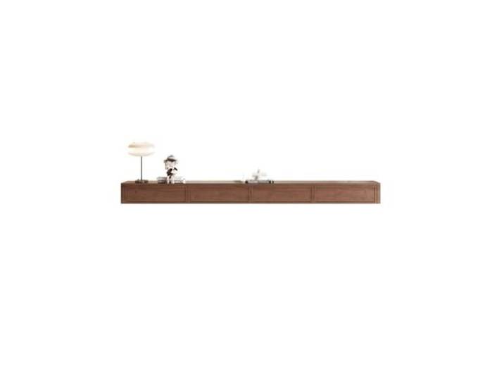 DFHS46JK Multimedia-Möbel Schwebender TV-Ständer, wandmontiertes Entertainment-Center mit 2 Schubladen für das Wohnzimmer(Bruin,160x24x20cm)