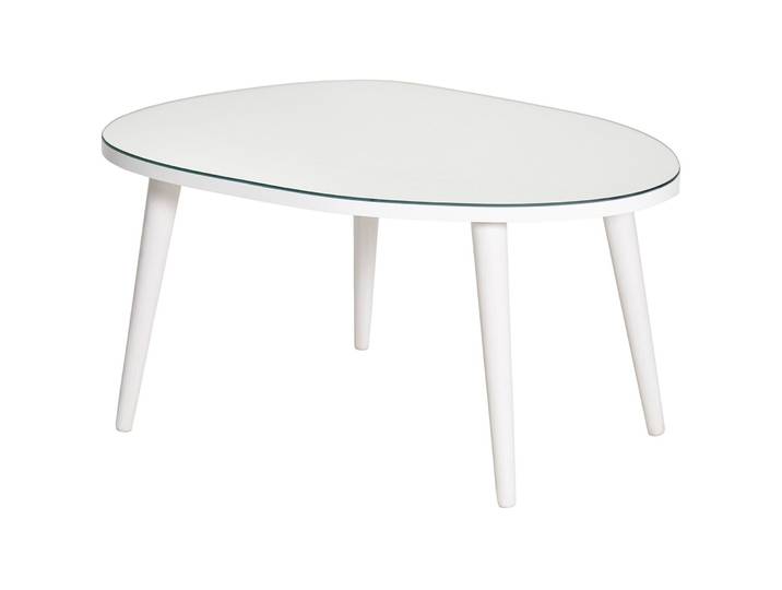 Salontisch Yasam weiss Glas B 75 T 55 cm